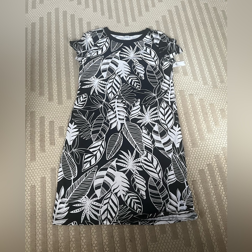 Old navy tropical palm leaf  summer dress